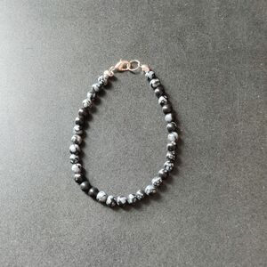 Snowflake Obsidian bracelet